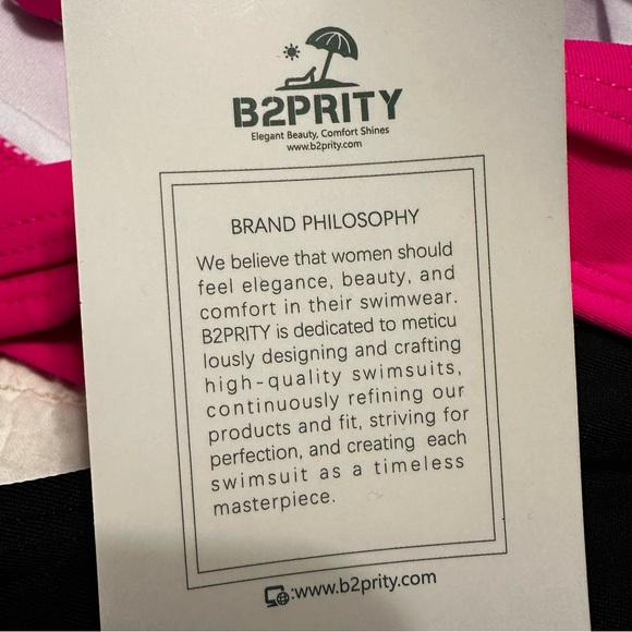 NEW B2Prity Bright Pink Black Womens Large 1 Piece Cut Out Skirt Brief Adj Strap - Picture 5 of 9